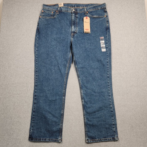 Levis 514 Straight Fit Jeans 42x30 Blue Straight Stretch Denim Pants Workwear - Picture 2 of 12